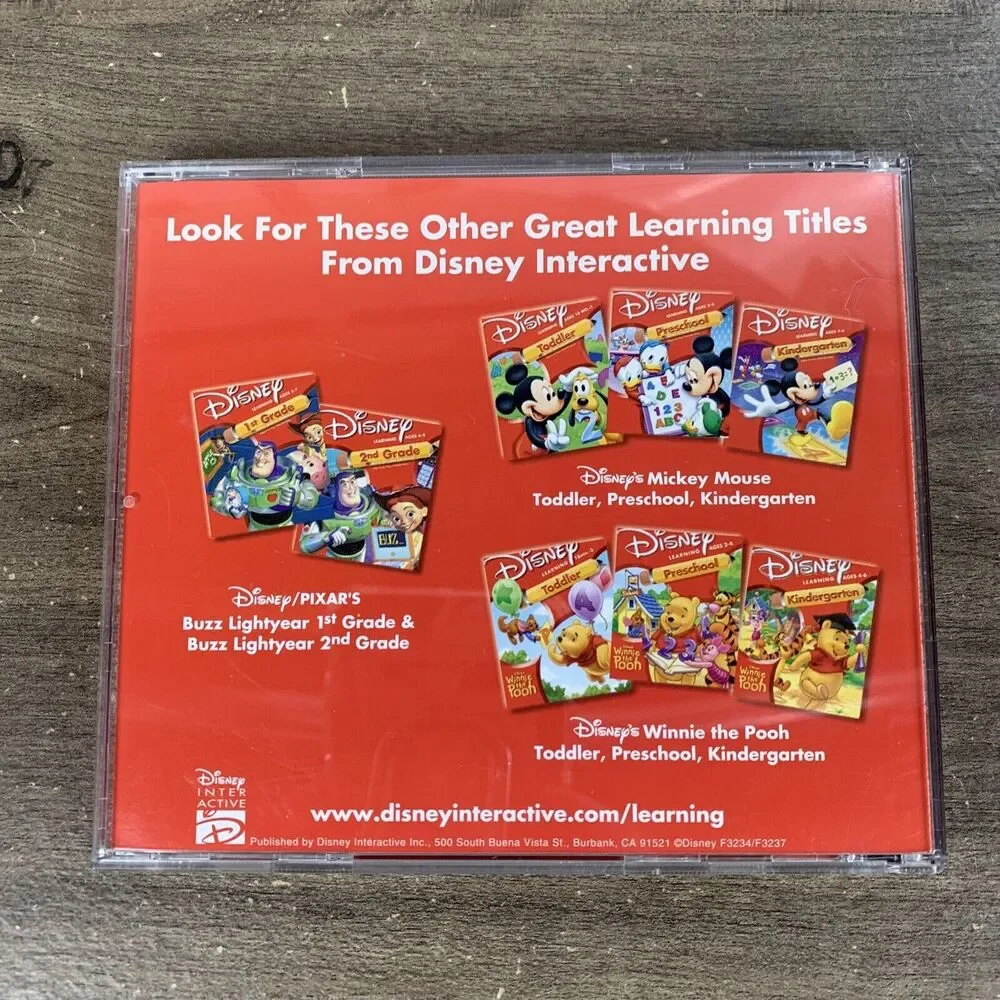 VTG Disney Pixar Buzz Lightyear 2nd Grade CD Rom For Windows/ Mac